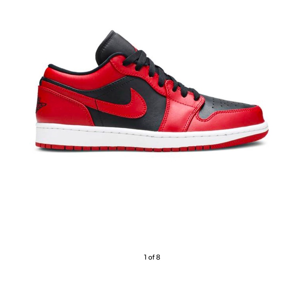 Nike Air Jordan 1 Low Red Black Sneakers